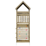 Outdoor Play Tower Natural Solid Impregnated Pinewood 826534