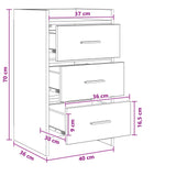 Bedside Tables Old Wood 40 x 36 x 70 cm Engineered Wood 8011033