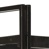 Bookcase Black Solid mango wood and powder-coated steel Medium 320625