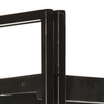 3-Tier Bookcase Black 40x30x80 cm Solid Mango Wood 320625