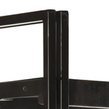 3-Tier Bookcase Black 40x30x80 cm Solid Mango Wood 320625