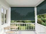 Outdoor Roller Blind 90% UV Block Dark Green 400 x 140 cm HDPE 42036024