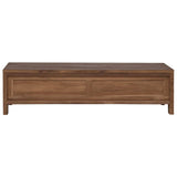 TV Cabinet 110 x 30 x 30 cm Solid Teak Wood Natural 42026890