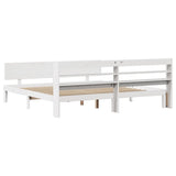 Bed Frame with Headboard without Mattress White 200x200 cm 3306836