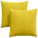 Sofa Pillows 2 pcs Yellow 80 x 80 cm Corduroy Fabric 42014064