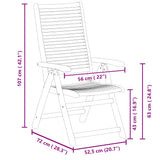 Reclining Garden Chairs 6 pcs 56x72x107 cm Solid Wood Acacia 3214478
