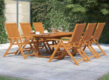 7 Piece Garden Dining Set Solid Wood Acacia 120-170 cm 3079646
