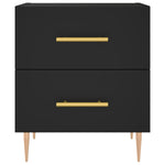 ZNTS Bedside Cabinet Black 40x35x47.5 cm Engineered Wood 827278