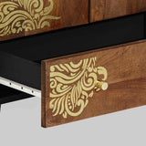 Highboard Brown 60 x 33 x 100 cm Solid Mango Wood 4018766