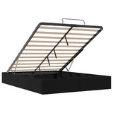 Ottoman Bed Frame Black Queen Size Faux Leather 3403065