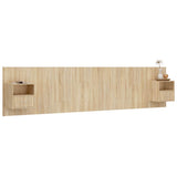 Bed Headboard with Cabinets Sonoma Oak Engineered Wood 3115766