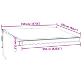 Automatic Retractable Awning Brown 350x250 cm 3215709