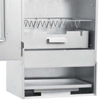 BBQ Oven Smoker with Table Galvanised Steel 3187616