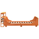 ZNTS Bed Frame without Mattress Wax Brown 90x190 cm Single Solid Wood Pine 3306482