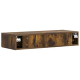Wall-Mounted Side Table Smoked Oak 87.5 x 34.5 x 17 cm 899010