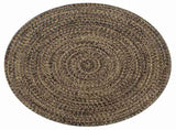 Handmade Rug Jute Black and Natural 120 cm 133726