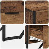 Chest of Drawers with Drawer 2 pcs Old Wood 91 x 35.5 x 74.5 cm 3365603