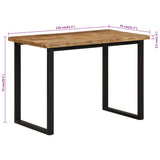 Dining Table 110x55x75 cm Solid Wood Mango 358954