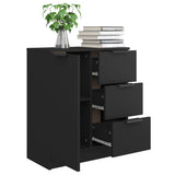 Sideboard Black Engineered Wood 811080