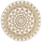 Handmade Rug Jute with White Print 150 cm 133697