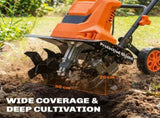 1500W Electric Garden Tiller w/Foldable Handle, 40cm Working Width, 20cm Tilling Depth, 6 Blades, 2 T3398P554173