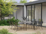 Dining Set Dark grey Steel with e-coated and powder-coated finish 3074477