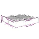 Bed Frame without Mattress Smoked Oak 200x200 cm 3280990
