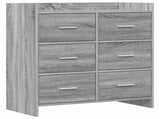 Sideboard Grey Sonoma 75 x 33 x 80 cm Engineered Wood 8011104