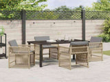 Garden Dining Set 5 pcs Beige Poly Rattan 3380794