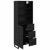 Highboard with Drawer 2 pcs Black Oak Engineered Wood 3416078