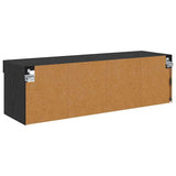 TV Wall Cabinet 100 x 30 x 30 cm Black Oak Engineered Wood 882969