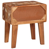 End Table with Drawer Brown 40 x 32 x 46 cm Solid Reclaim Wood 4104556