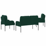 Sofa Sets 3 pcs Dark Green 115 x 56 x 80 cm Plywood 3406219