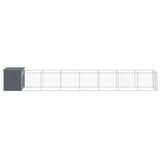 Dog House with Run Anthracite 110x813x110 cm Galvanised Steel 3189081