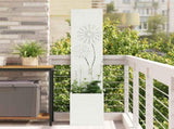 Garden Privacy Screen White 32 x 150 cm Cold-rolled steel 876386