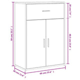 Sideboards 2 pcs Smoked Oak 60x30x84 cm Engineered Wood 3276599
