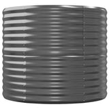 Garden Raised Bed Galvanised Steel 368x80x68 cm Anthracite 318966