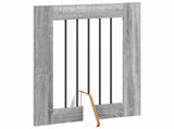Dog Gate with Stands 2 pcs Grey Sonoma 60 x 80 cm 892094