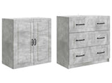Cabinet Set 2 pcs Concrete Grey 66 x 34.5 x 87 cm 3416964