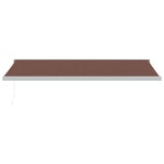 ZNTS Manual Retractable Awning Brown 500x300 cm 3215722