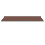 ZNTS Manual Retractable Awning Brown 500x300 cm 3215722