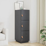 Highboard Grey 34x40x108.5 cm Solid Wood Pine 820169