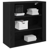 Wall Cabinet Black Oak 80 x 33 x 80 cm Engineered Wood 862803