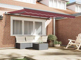Retractable Awning Burgundy 300 x 200 cm Fabric 3329526