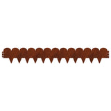Lawn Edging 30 pcs 103 x 15 cm Steel Rusty 8008670