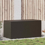 Outdoor Storage Box Brown Polyethylene rattan, Powder-coated steel 46472