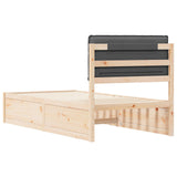 Bed Frame with Upholstered Headboard Dark Grey 90 x 190 cm 877595