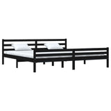 Bed Frame without Mattress Black Solid Wood 200x200 cm 814843