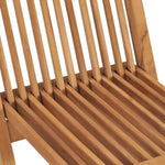 ZNTS Folding Garden Chairs 4 pcs Solid Teak Wood 315442