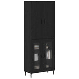 Highboard 2 pcs Artisan Oak Engineered Wood and Glass 3403185